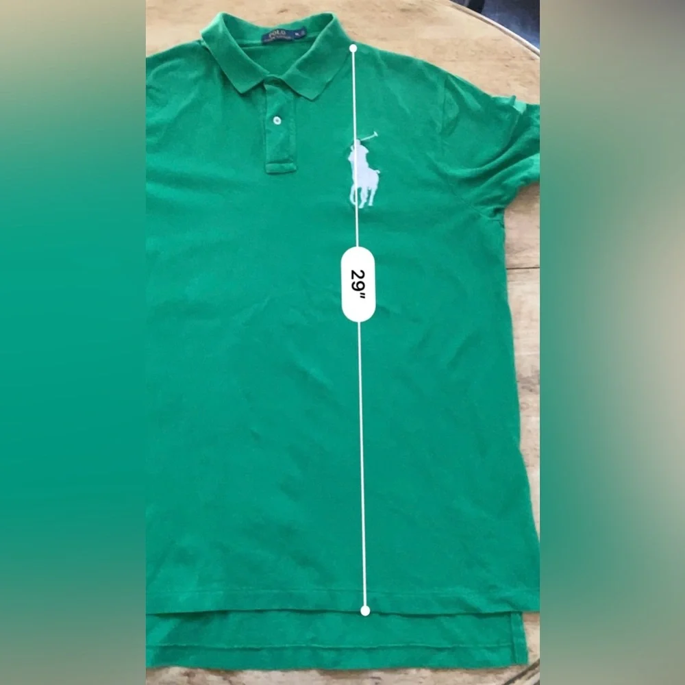 Polo Ralph Lauren Men’s Sz XL Kelly‎ Green Mesh Knit Big Pony Rugby Polo Shirt